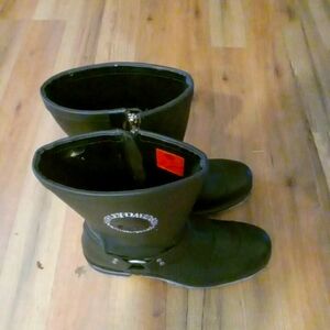 Harley Davidson Motorcycle Riding Leather Boots Black